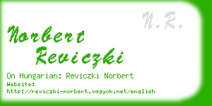 norbert reviczki business card